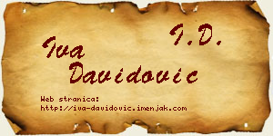 Iva Davidović vizit kartica